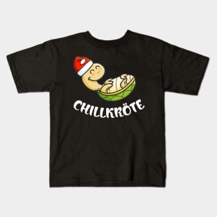 Chillköte lustige Schildkröte mit Weihnachtsmütze Kids T-Shirt